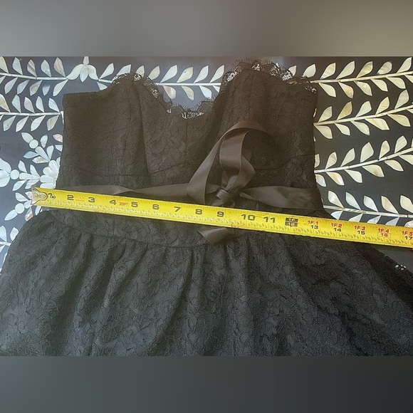 Black Lace Strapless Cocktail Dress 🖤 Goth, Wedding Guest, Witchy, Dark Romance - Picture 8 of 9
